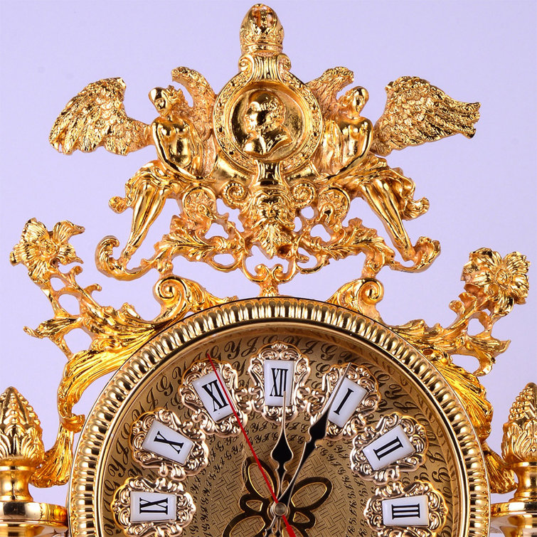 House of Hampton® 25'' H Metal Floor Clock Wayfair